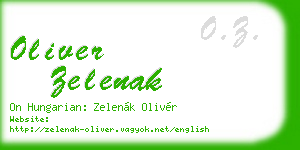 oliver zelenak business card