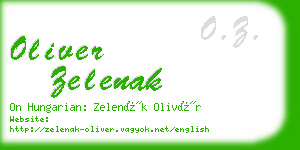 oliver zelenak business card